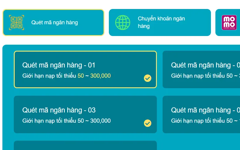 Nạp tiền 77bet qua ví điện tử