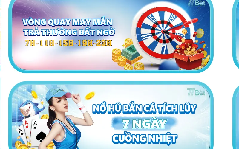 Quay số vận may nhận khuyến mãi 77bet cực hot